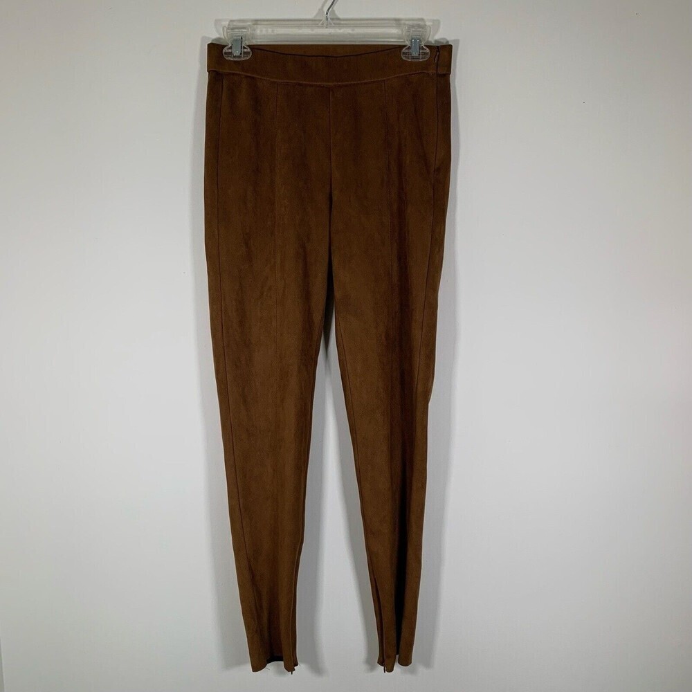 Tahari Pants Women’s Small Brown Faux Suede Skinny Leg Pants